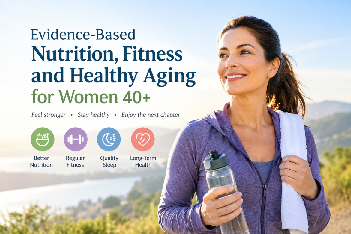 Healthy aging for women over 40 through nutrition, fitness, and wellness